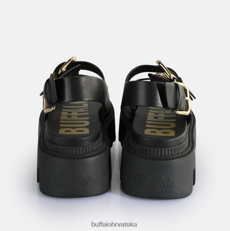 crno Buffalo sandale flora na platformu veganske |sandale TDD6T106